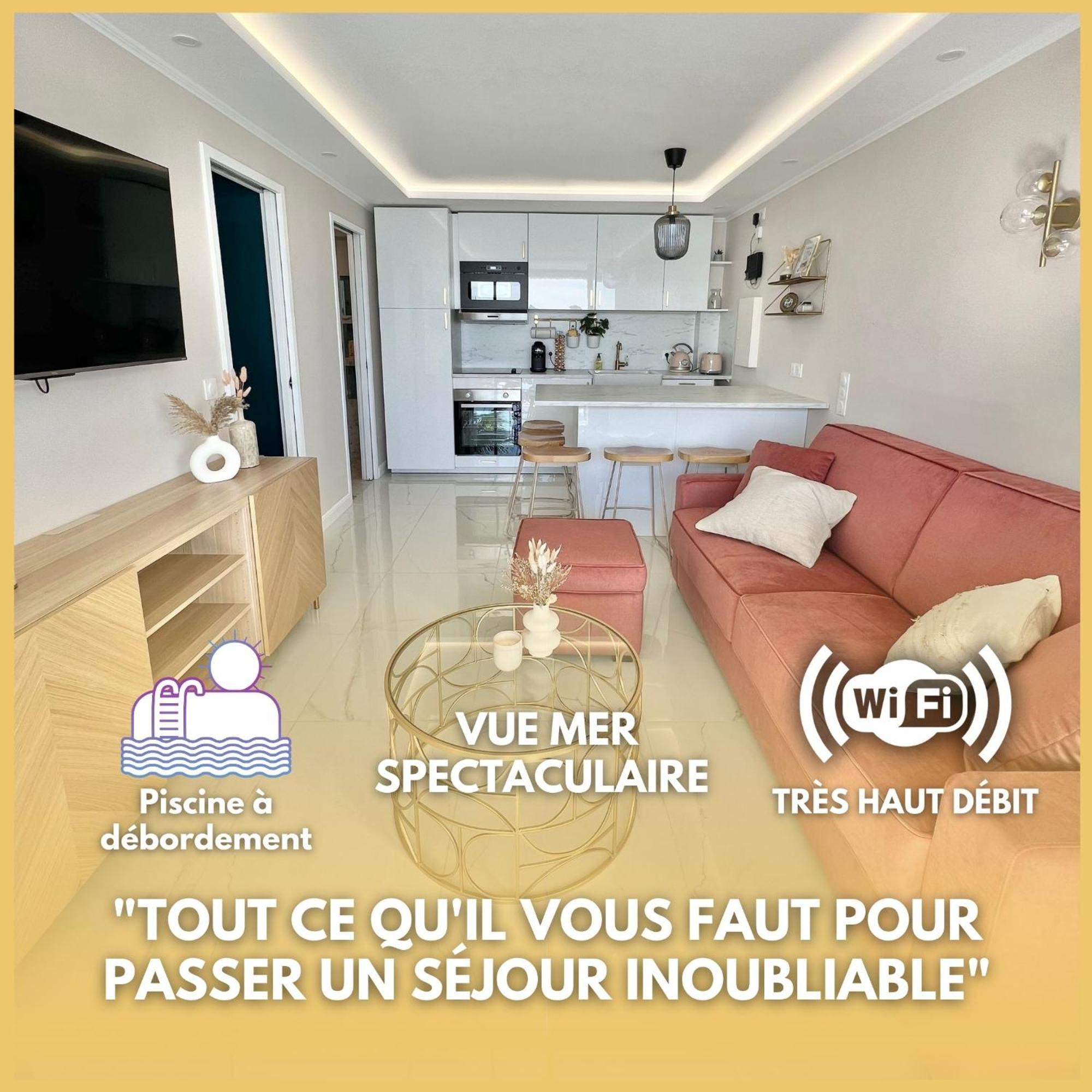 Luxueux Appartement - Vue Mer - Piscine - Free Parking - Monaco Кап д'Аил Екстериор снимка